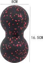 Black Peanut Massage Ball Double Lacrosse Massage Ball for Physical Therapy, Massage Tools and Equipment, Muscle Relax, Acupoint Massage