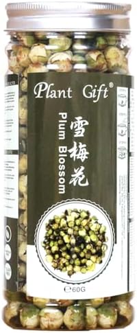 Snow Plum Blossom 60G/2.11oz Fresh, Non GMO Loose Leaf, Natural Dried Flowers Herbs for Soap Sachets & Fresh Fragrance, Making, Syrup, Drinks, Baking, DIY Beauty,