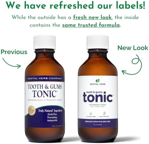 Soothe Gums & Freshen Breath Naturally | Herbal Oral Rinse with Essential Oils | Alcohol-Free, Fluoride-Free Mouthwash | Plant-Based Oral Care | Tooth & Gums Tonic by Dental Herb Company