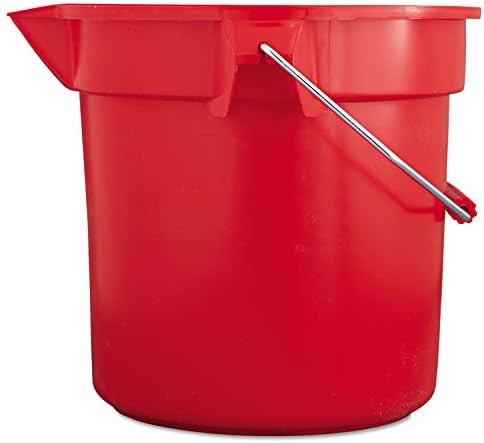 Rubbermaid Commercial Products BRUTE 3.5 Gallon Round Bucket Red Heavy-Duty Construction for Professional/Janitorial Cleaners