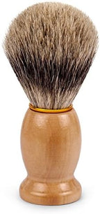 QSHAVE 100% Best Original Pure Badger Hair Shaving Brush Handmade. Real Wood Base. Perfect for Wet Shave, Safety Razor, Double Edge Razor