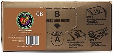 Bar Beverages Yorkshire's Finest Craft Ginger Beer (1 Gallon Bag-in-Box Syrup Concentrate) - Box Pours 6 Gallons of Ginger Beer - Use with Bar Gun, Soda Fountain or Home Beverage System