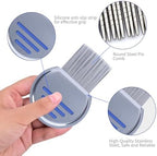 LABOTA 9 Pcs Lice Combs, Flea Combs, Hair Comb Double Sided Fine Tooth Combs, Removal Dandruff Comb with Metal Teeth, Stainless Steel Louse and Nit Comb for Head Lice Treatment