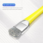 ESD Safe Anti-Static IC Cleaning Brush Tool -2Pcs Double Head Motherboard Hard Brush for IC Glue Removal,PCB Cleaning, Circuit Board Maintenance,Mobile Phone Repair - Yellow