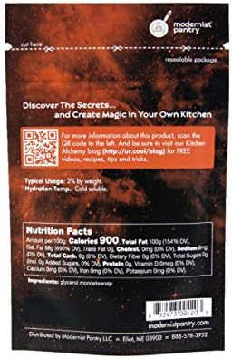 Modernist Pantry Glycerol Monostearate (GMS) ⊘ Non-GMO Gluten-Free Vegan - 50g/2oz