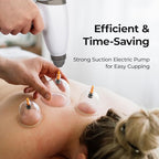 Scienlodic 12pcs Cupping Set,Electric Cupping Therapy Set with Pump,Professional Vacuum Cupping Suction Cups Portable One-Key Start, Body Massage Pain Relif for Home, Salon Use