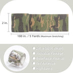 IndigoCase 6 Rolls Self Adhesive Bandage Wrap 2 Inch, CAMO-Mix Color Elastic Athletic Tape, Vet Wrap, Wrist Tape, Small Bandage for Kids, Fingertip, Dog, Pets