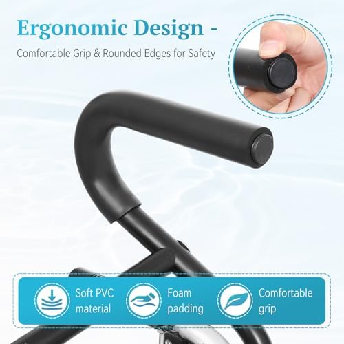 Wheelchair Handle Extender (500lbs Weight Capacity), Curved Handle/Ergonomic Design, Adjustable Wheel Chair Accessories, for Wheelchair, Rallator & Stroller
