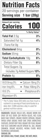 CLIF BAR Minis - Chocolate Chip - Made with Organic Oats - 4g Protein - Non-GMO - Plant Based - Snack-Size Energy Bars - 0.99 oz. (20 Pack)