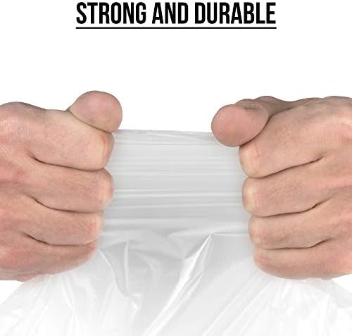 Ultrasac 39 Gallon 1.0 MIL Clear Drawstring Trash Bags - 33" x 40" - Pack of 70 - For Lawn & Leaf