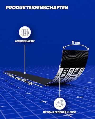Kintex Kinesiology Tape Classic 5 cm x 5 m Physio Tape Elastic Waterproof