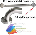 Brushed Nickel Shower Grab Bar 16 Inch - 1 1/4" Diameter, iMomwee 2 Pack Stainless Steel Safety Assist Handle, Wall Mounted Bathroom Mobility Aid Balance Support Hand Rail for Handicap Elderly Senior