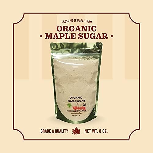 Frost Ridge Maple Farm Powdered Granulated Organic Maple Sugar, Grade A, 8 oz.