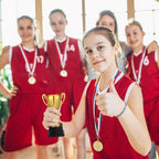 Gold Trophy Award, 7.4 Inch Plastic Trophy Cup Rewards Winning Prize for Sports Tournaments Birthday Football Competitions Spelling Bee Party Favors