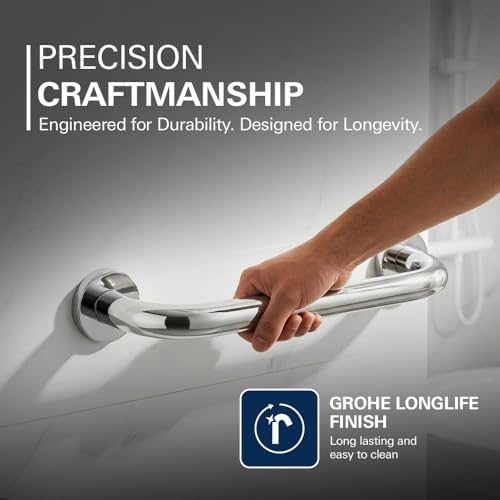 Grohe Essentials 24 In. Grab Bar, StarLight Chrome