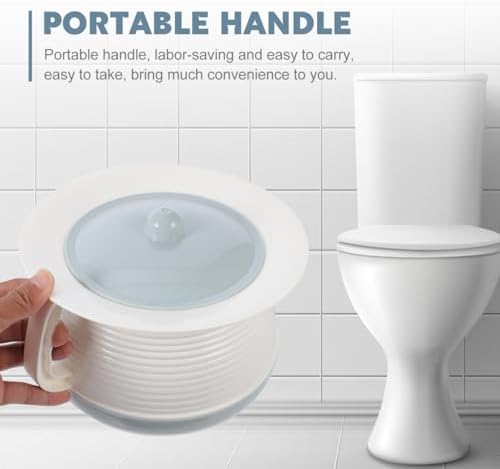 DOITOOL Portable Spittoon with Lid 8.07X8.07X5.31In Plastic Chamber Pot Covered Night Urinal for Home Hospital Use Pee Bucket for Adults and Kids