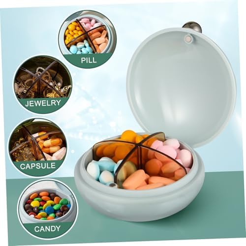 Outdoor Portable Organizer Case Aesthetic Travel Pill with Compartments Lightweight Sealed Storage for and Accessories Durable Material Ice
