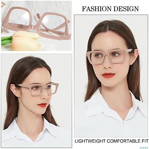 MARE AZZURO Oversized Reading Glasses Women Retro Square Readers 1.00 1.25 1.50 1.75 2.00 2.25 2.50 2.75 3.00 3.50 4.00 5.00 6.00 (Coffee, 200)
