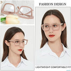 MARE AZZURO Oversized Reading Glasses Women Retro Square Readers 1.00 1.25 1.50 1.75 2.00 2.25 2.50 2.75 3.00 3.50 4.00 5.00 6.00 (Coffee, 200)