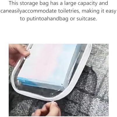 Generic Glamanizer Transparent Cases for Snacks, Hard Clear PVC Double Zipper Pouches Travel Case, for Vacation, Bathroom and Organizing
