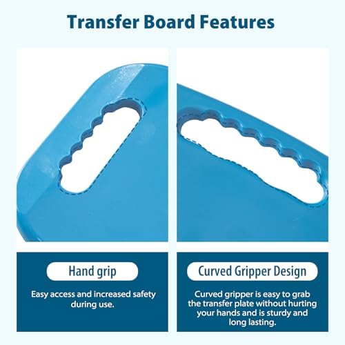 Transfer Board with Slide Sheet, FSA Eligible, Slide Assist Device for Transferring or Seniors from Wheelchair to Bed, Toilet, Tub, Car (Transfer Board + Slide Sheet（28"x28"）)