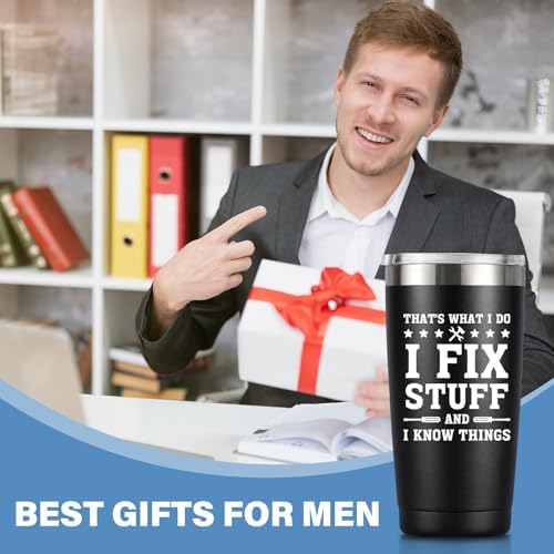 MASGALACC Funny Gag Gifts for Men - Fathers Day, Birthday Gift for Dad from Daughter Son, Him, Husband, Grandpa, Uncle, Cool Stuff for Men Christmas - 20 oz Stainless Steel Tumbler