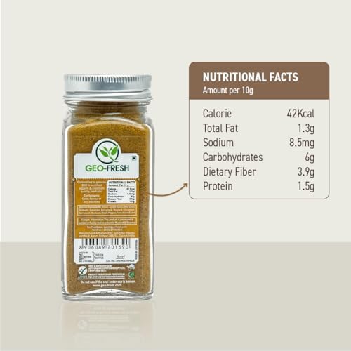 Geo-Fresh Organic Curry Powder – 1.76 oz (50g) – Organic Curry Powder – Curry Seasoning – Indian Curry Powder – USDA Certified – Kosher, Non-GMO, Gluten-Free – Authentic Yellow Curry Blend