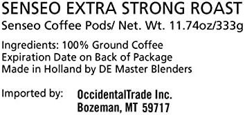Senseo Extra Strong Coffee Pods – 144 Count (3 Packs) – Dark Roast with Intense & Bold Flavor and Rich Crema – Single-Serve Coffee Pads Compatible with Senseo & PeleCom Machines