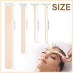 500 Pcs 4 Style Waxing Sticks Assorted Wooden Wax Applicator Stick for Body Legs Face Eyebrows and Small Medium Large Sizes Waxing Spatulas Popsicle Stick for Hair Removal Wood Craft Sticks