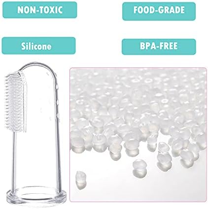 Jochebed Baby Finger Toothbrush for Training Teething - Infant & Toddles & Lids Teeth Brush Soft Babies Toothbrushes Oral Cleaning Massager to Train Your Child Healthy Oral Habits -3 PCS