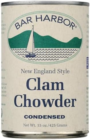 Bar Harbor New England Style Clam Chowder, Condensed, 14.5 oz – Classic Creamy Chowder [Pack of 6]