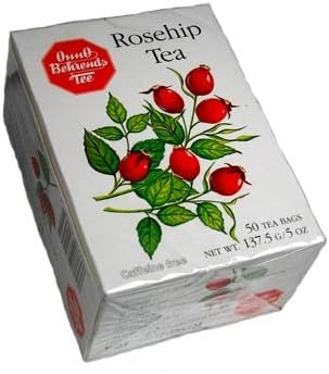 Onno Behrends Rosehip Tea, 50 tea bags (4.8oz) - pack of 4