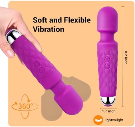 Personal Wand Massager, Power Wand Wireless Rechargeable Handheld Vibrating Massager, Body Massaging for Woman Back Neck Muscle Aches