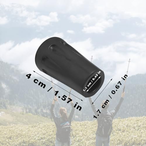 8Pcs Trekking Pole Tips Replacement Protectors, Poles Tips Cover, Rubber Tips for Walking Sticks, Sticks tip Protectors 11mm Hole Diameter Fits Most Standard Walking