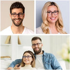 MMOWW Oversized Square Reading Glasses Fashion Cute Blue Light Blocking Computer Readers for Women 3 Pack