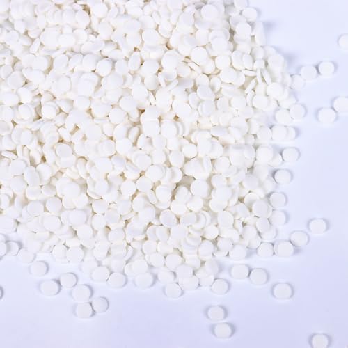 White Sprinkles, White Confetti Sprinkles for Cake Decorating, Round Sprinkle for Cupcakes, Ice Cream, Donut, Cookies, Chocolate(120g/4.23oz)