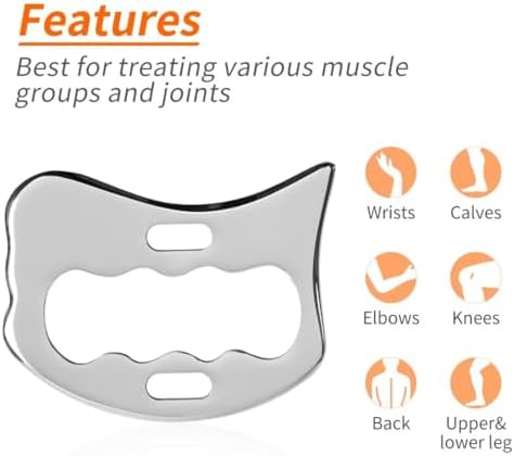 Guasha Massage Tool, Grade Stainless Steel Scraping Tool for Soft Tissue Upgrade Physical Therapy Stuff,Used for Back, Legs, Arms,Neck,Shoulder, Gua sha Tool