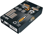BIC Hybrid 5 Flex Refillable Men's Razor, 1 Weighted Handle and 10 Nano-Tech Titanium 5-Blade Refills with Precision Blade - Bundle of 1+10