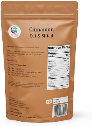 Crushed Cinnamon Bark 1 LB | Bulk Cinnamon Stick Pieces/Chips For Tea, Cooking | Rich Aroma and Great Flavour | Premium Grade Product by Yogi's Gift®
