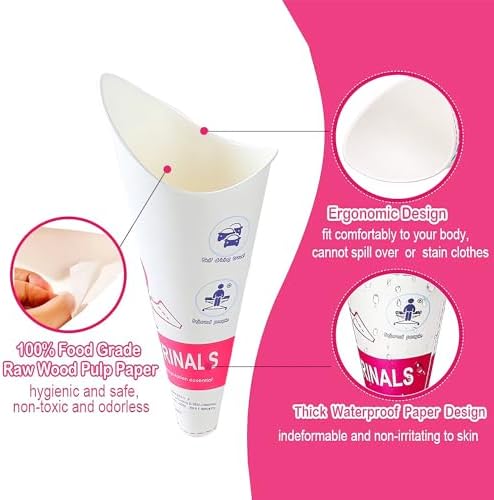 JIURUN 30PCS/50PCS Disposable Female Urination Device, Portable Pee Funnel Standing Pee Disposable for Women, Waterproof Paper Female Urinal Funnel for Camping,Travel,Hiking,Outside