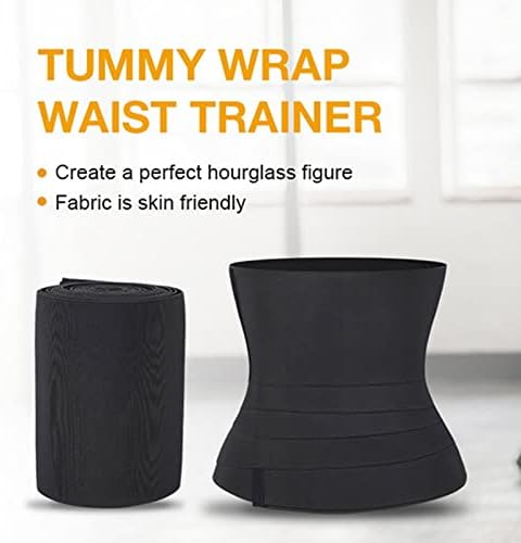 Sonew 3 Meter Waist Trainer for Women, Trimmer Belt Adjustable Lumbar and Back Support, Elastic Tummy Snatch Bandage Band Wrap for Body Shaping, Belly Body Shaper Compression Wrap