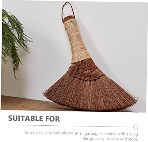 Palm Broom Small Handheld Dust Brush with Soft Bristles for Bed Sofa Cleaning Portable Desktop Broom with Sling for Easy Storage Household Cleaning