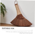 Palm Broom Small Handheld Dust Brush with Soft Bristles for Bed Sofa Cleaning Portable Desktop Broom with Sling for Easy Storage Household Cleaning