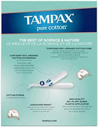 Tampax Pure Cotton Tampons, Unscented, 24 Count