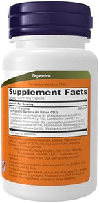 NOW Foods Supplements, Probiotic-10™, 50 Billion, with 10 Probiotic Strains, Strain Verified, 50 Veg Capsules