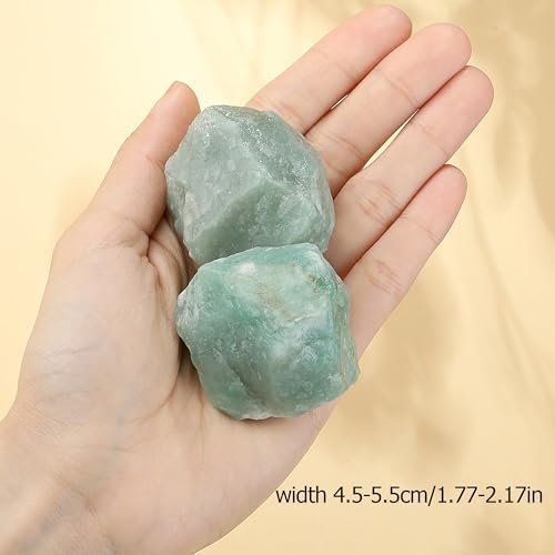 XIANNVXI Green Fluorite 1.8-2.2" Large Raw Crystals and Healing Stones Natural Rough Crystal Rocks for Decor Gifts Tumbling Cabbing Polishing Fountain Rocks 1PCS