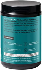 Perfect Keto 7g MCT Oil Powder, Medium Chain Triglycerides Supplement, Non Dairy Coffee Creamer for Keto Diet, Ketogenic MCT Oil Mix for Coffee, Smoothie, Protein Shakes, Salted Caramel, 30 Servings