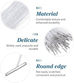Kisangel 100Pcs Elastic Ropes with Metal Ends 13.77-Inch DIY Elastic Cord for Hats Masks Fixing Ropes Crafts Loops for Kids and Adults