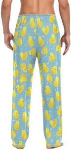 Men's Straight-Fit Pajama Pant Jersey Sleep Pjs Bottoms with Pocket Drawstring