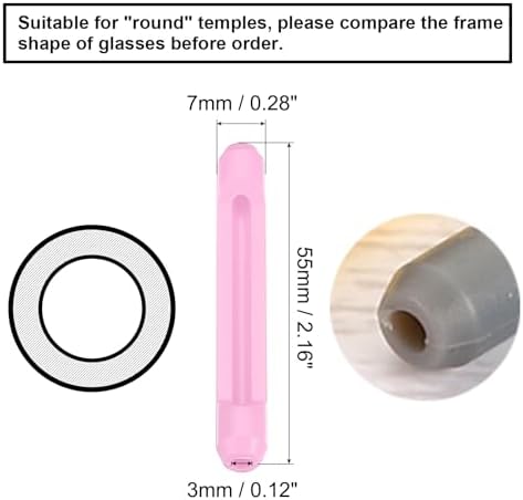 PATIKIL Glasses Temple End Tips, Eyeglass Arms Legs Ear Sock Pieces Anti Slip Tube Sleeve Sunglasses Replacement